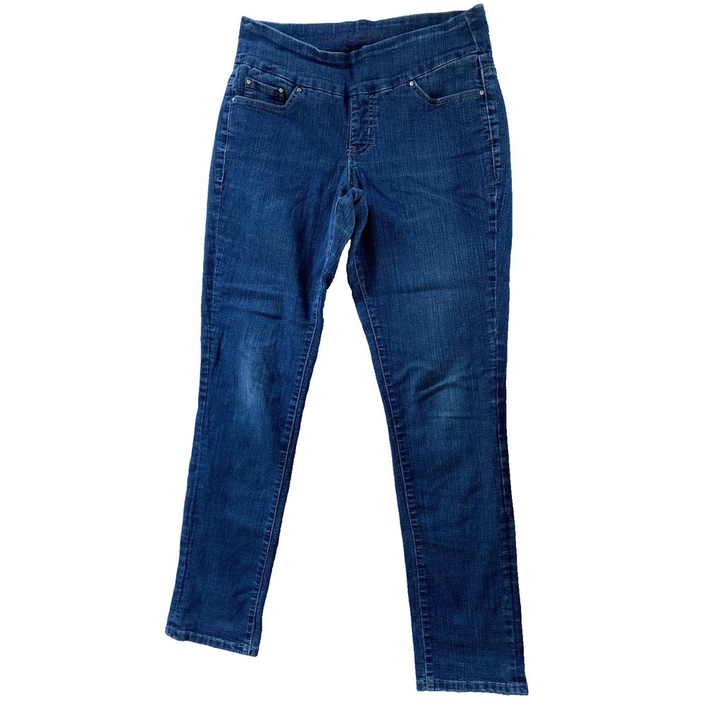 JAG Jeans Pull On Skinny Jeans Womens Sz: 6 Blue Dark Wash Stretch Denim Ankle